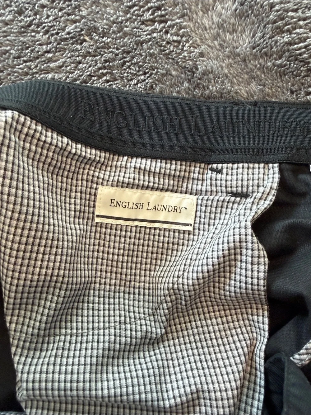 English Laundry Men's Black Chinos